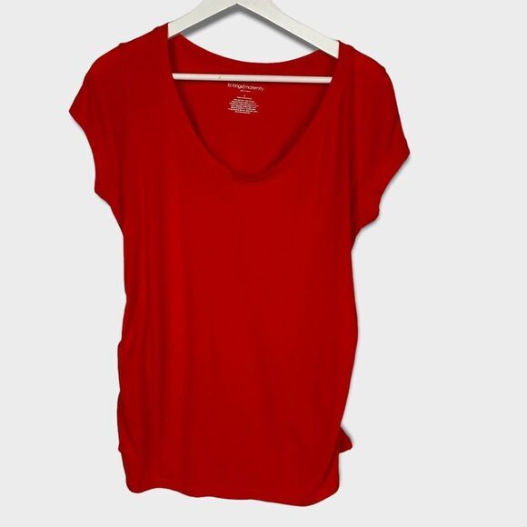 Maternity Tops size Large Short Sleeve Bundle of 5 Shirts - Picture 2 of 11